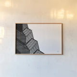 Philly View I by Nathan Larson. shown as a paper print in a natural frame. Available as a archival giclee rolled canvas, fine art paper, or poster print. SKU 88601i.