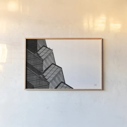 Philly View I by Nathan Larson. shown as a paper print in a natural frame. Available as a archival giclee rolled canvas, fine art paper, or poster print. SKU 88601i.