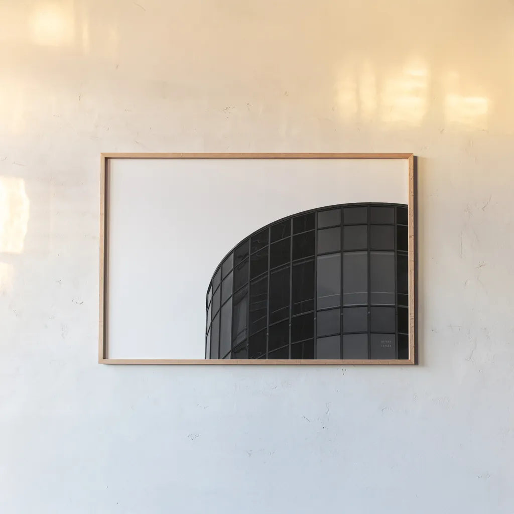 Philly View II by Nathan Larson. shown as a paper print in a natural frame. Available as a archival giclee rolled canvas, fine art paper, or poster print. SKU 88602i.