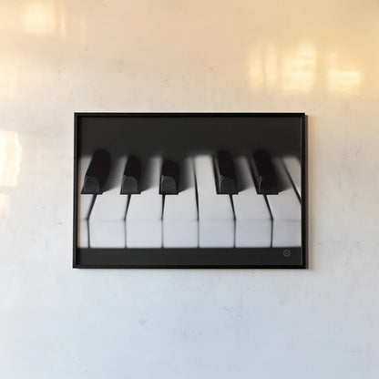 Piano Lounge I by Nathan Larson. shown as a paper print in a black flame. Available as a archival giclee rolled canvas, fine art paper, or poster print. SKU 76310i.