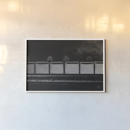 Piano Lounge II by Nathan Larson. shown as a paper print in a white frame. Available as a archival giclee rolled canvas, fine art paper, or poster print. SKU 76311i.