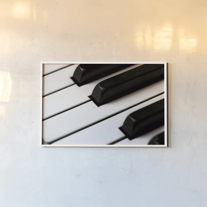 Piano Lounge IV by Nathan Larson. shown as a paper print in a white frame. Available as a archival giclee rolled canvas, fine art paper, or poster print. SKU 76313i.