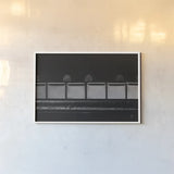 Piano Lounge V by Nathan Larson. shown as a paper print in a white frame. Available as a archival giclee rolled canvas, fine art paper, or poster print. SKU 76314i.