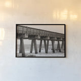 Pier Angles II by Nathan Larson. shown as a paper print in a black flame. Available as a archival giclee rolled canvas, fine art paper, or poster print. SKU 97450i.