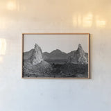 Pinnacle Gap by Nathan Larson. shown as a paper print in a natural frame. Available as a archival giclee rolled canvas, fine art paper, or poster print. SKU 88887i.