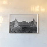 Pinnacle Gap by Nathan Larson. shown as a paper print in a white frame. Available as a archival giclee rolled canvas, fine art paper, or poster print. SKU 88887i.