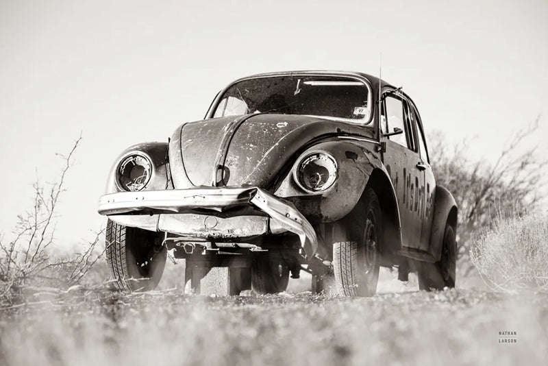 Punch Buggy BW by Nathan Larson. SKU 103998i. Archival Giclee Fine art print for wall decor.