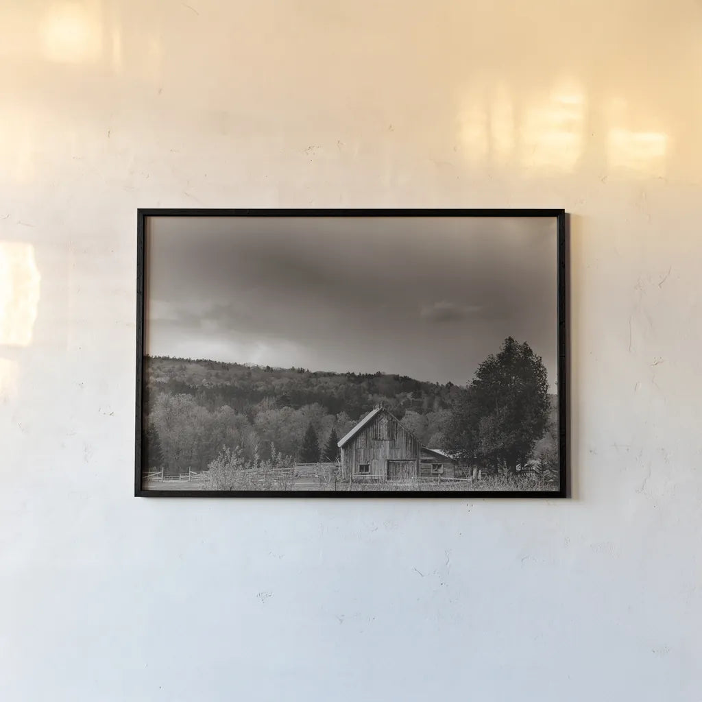 Rainbow Sunset Sepia by Nathan Larson. shown as a paper print in a black flame. Available as a archival giclee rolled canvas, fine art paper, or poster print. SKU 86416i.