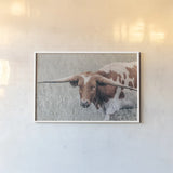 Rainy Pasture I by Nathan Larson. shown as a paper print in a white frame. Available as a archival giclee rolled canvas, fine art paper, or poster print. SKU 99213i.