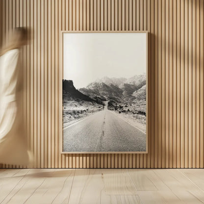 Road to Old West BW by Nathan Larson. shown as over sized large wall art. Available as an archival giclee rolled canvas, fine art paper, or poster print. SKU 72754h.