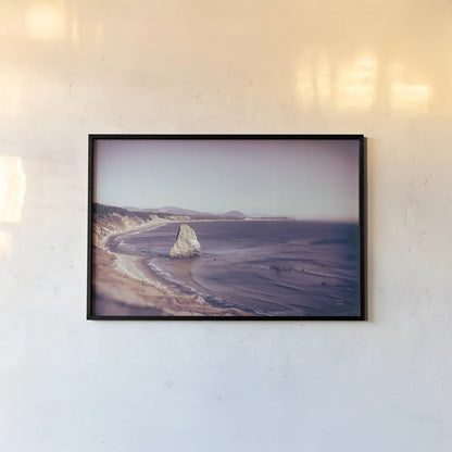 Rock Coast by Nathan Larson. shown as a paper print in a black flame. Available as a archival giclee rolled canvas, fine art paper, or poster print. SKU 90184i.