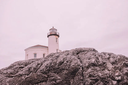 Rocky Lighthouse by Nathan Larson. SKU 91851i. Archival Giclee Fine art print for wall decor.