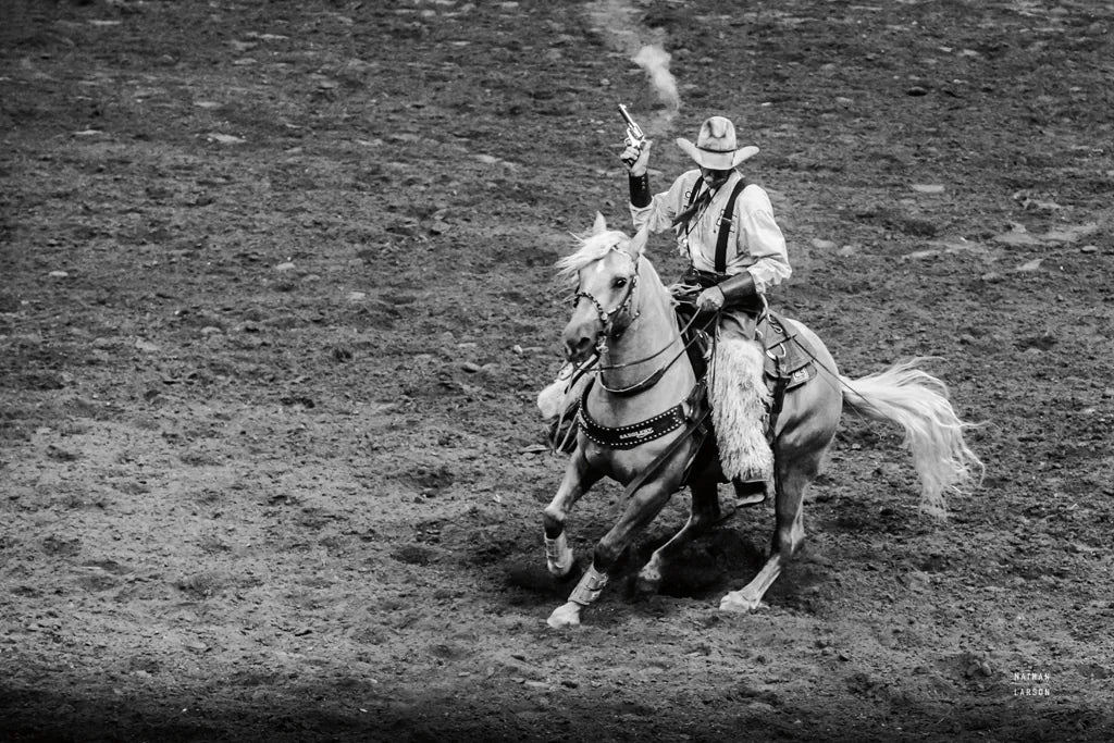 Rodeo I BW by Nathan Larson. SKU 82721i. Archival Giclee Fine art print for wall decor.