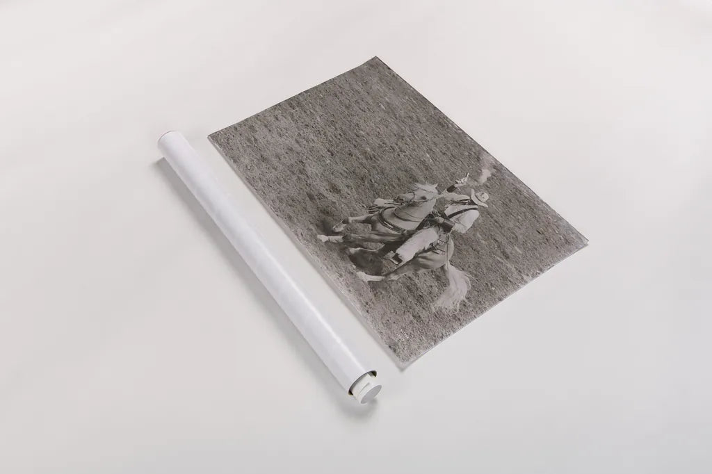 Rodeo I Sepia by Nathan Larson. shown as a rolled paper print. Available as archival giclee rolled canvas, fine art paper, or poster print. SKU 82723i.