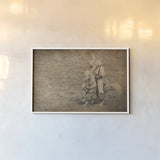 Rodeo I Sepia Vintage by Nathan Larson. shown as a paper print in a white frame. Available as a archival giclee rolled canvas, fine art paper, or poster print. SKU 91324i.