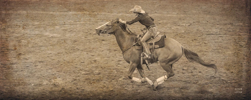 Rodeo II BW Vintage by Nathan Larson