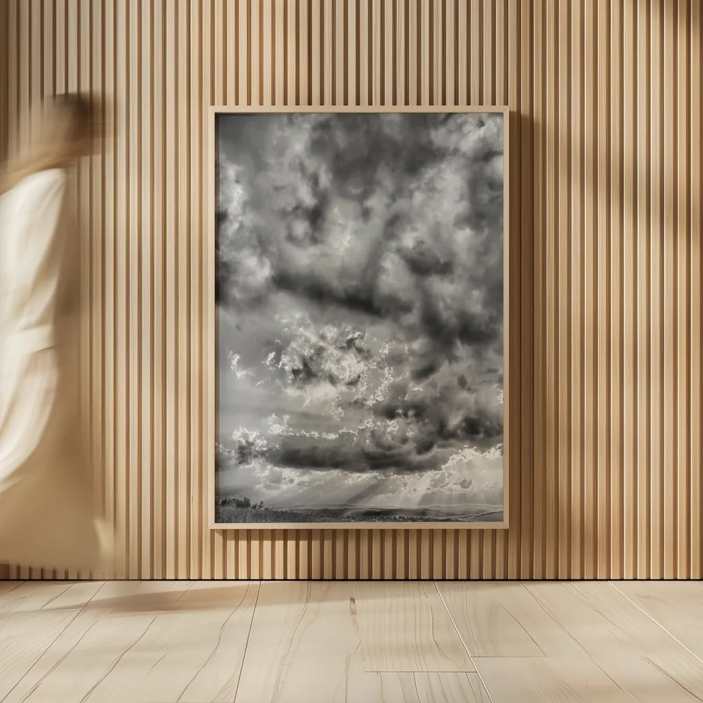 Rolling Pasture Rays by Nathan Larson. shown as over sized large wall art. Available as an archival giclee rolled canvas, fine art paper, or poster print. SKU 71166h.