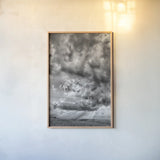 Rolling Pasture Rays by Nathan Larson. shown as a paper print in a natural frame. Available as a archival giclee rolled canvas, fine art paper, or poster print. SKU 71166h.