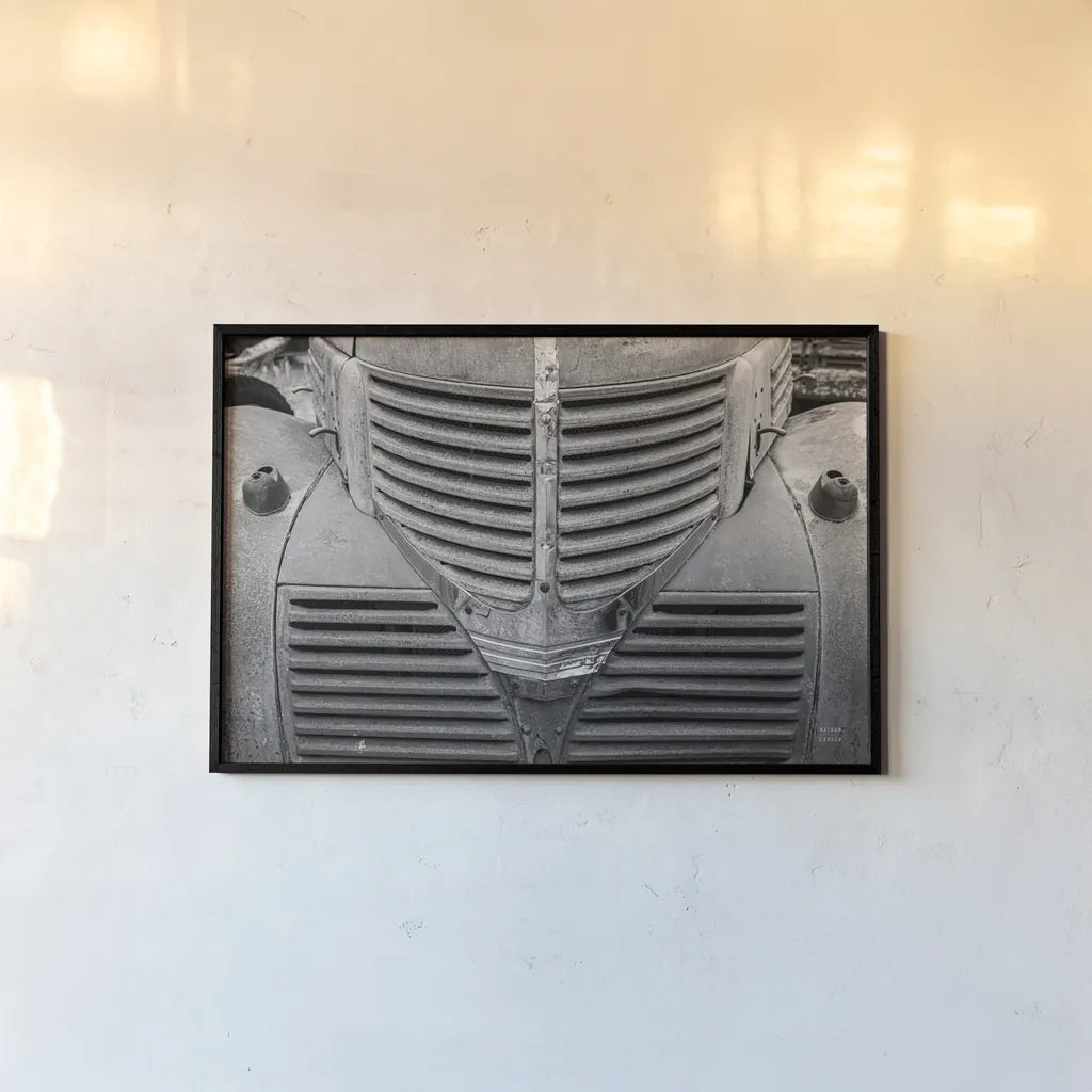 Rusted Glory I by Nathan Larson. shown as a paper print in a black flame. Available as a archival giclee rolled canvas, fine art paper, or poster print. SKU 87724i.