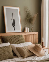 Saguaro Afternoon by Nathan Larson. shown as a paper print in a natural frame. Available as a archival giclee rolled canvas, fine art paper, or poster print. SKU 90441h.