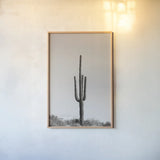 Saguaro Afternoon by Nathan Larson. shown as a paper print in a natural frame. Available as a archival giclee rolled canvas, fine art paper, or poster print. SKU 90441h.