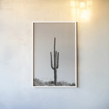 Saguaro Afternoon by Nathan Larson. shown as a paper print in a white frame. Available as a archival giclee rolled canvas, fine art paper, or poster print. SKU 90441h.