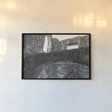 San Antonio Mission III by Nathan Larson. shown as a paper print in a black flame. Available as a archival giclee rolled canvas, fine art paper, or poster print. SKU 102782i.