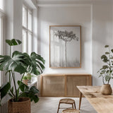 Secluded I by Nathan Larson. shown as a print in a natural wood frame in a dining room. Available as a archival giclee rolled canvas, fine art paper, or poster print. SKU 101663h.
