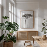 Secluded II by Nathan Larson. shown as a print in a natural wood frame in a dining room. Available as a archival giclee rolled canvas, fine art paper, or poster print. SKU 101664h.