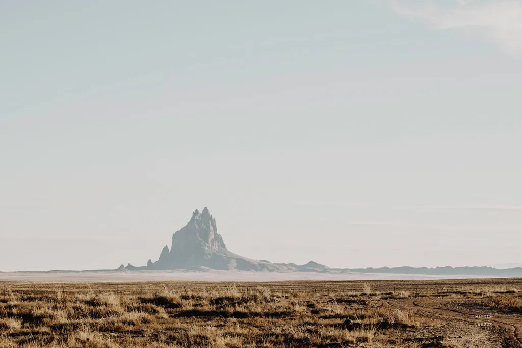 Shiprock Fade by Nathan Larson. SKU 95336i. Archival Giclee Fine art print for wall decor.