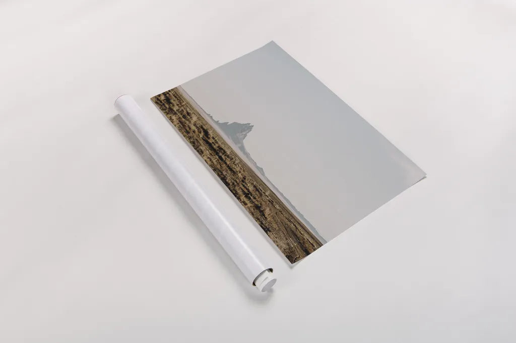 Shiprock Fade by Nathan Larson. shown as a rolled paper print. Available as archival giclee rolled canvas, fine art paper, or poster print. SKU 95336i.