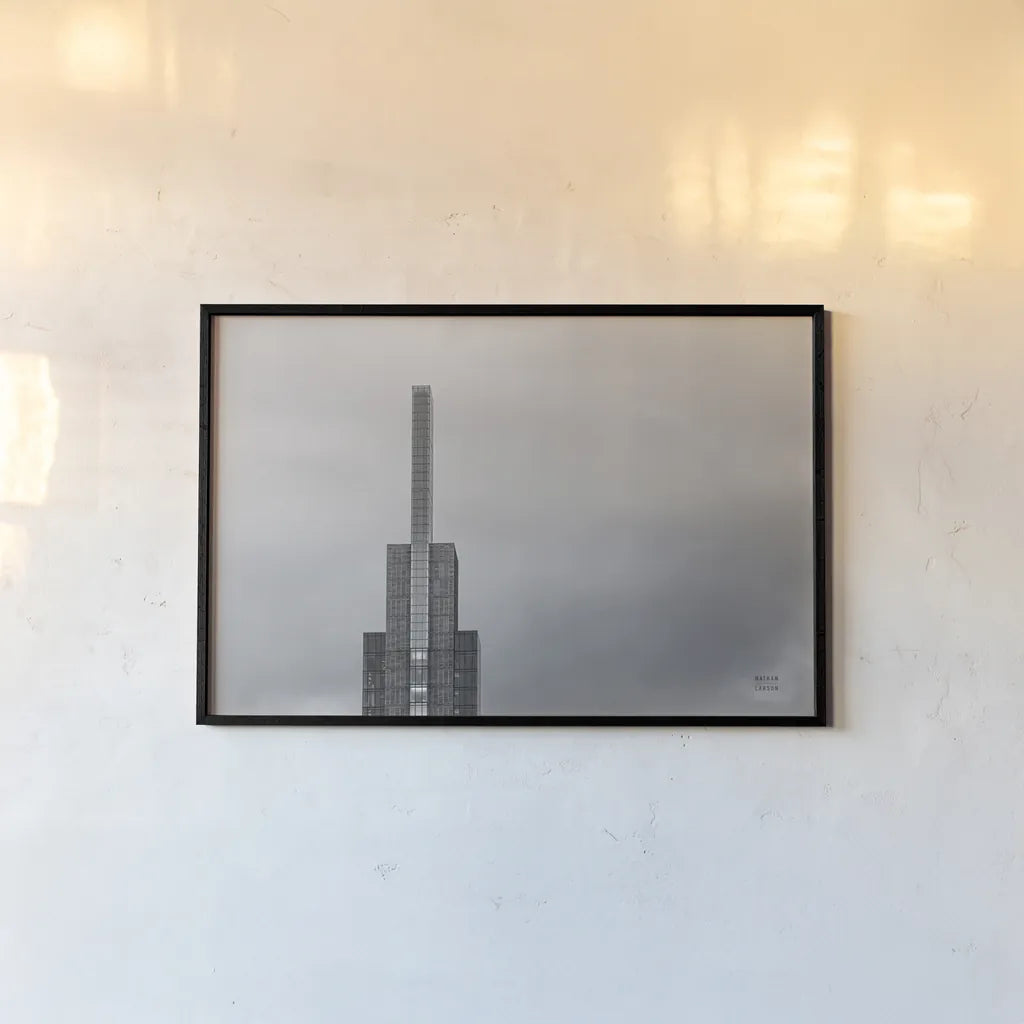 Sky High by Nathan Larson. shown as a paper print in a black flame. Available as a archival giclee rolled canvas, fine art paper, or poster print. SKU 88469i.