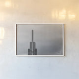Sky High by Nathan Larson. shown as a paper print in a white frame. Available as a archival giclee rolled canvas, fine art paper, or poster print. SKU 88469i.