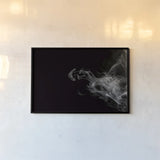 Smoke I by Nathan Larson. shown as a paper print in a black flame. Available as a archival giclee rolled canvas, fine art paper, or poster print. SKU 77335i.