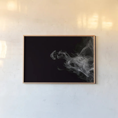Smoke I by Nathan Larson. shown as a paper print in a natural frame. Available as a archival giclee rolled canvas, fine art paper, or poster print. SKU 77335i.
