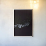 Smoke II by Nathan Larson. shown as a paper print in a white frame. Available as a archival giclee rolled canvas, fine art paper, or poster print. SKU 77336h.