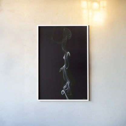 Smoke III by Nathan Larson. shown as a paper print in a white frame. Available as a archival giclee rolled canvas, fine art paper, or poster print. SKU 77337h.