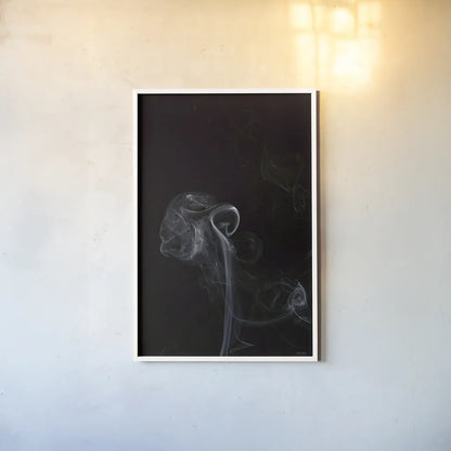 Smoke V by Nathan Larson. shown as a paper print in a white frame. Available as a archival giclee rolled canvas, fine art paper, or poster print. SKU 77339h.