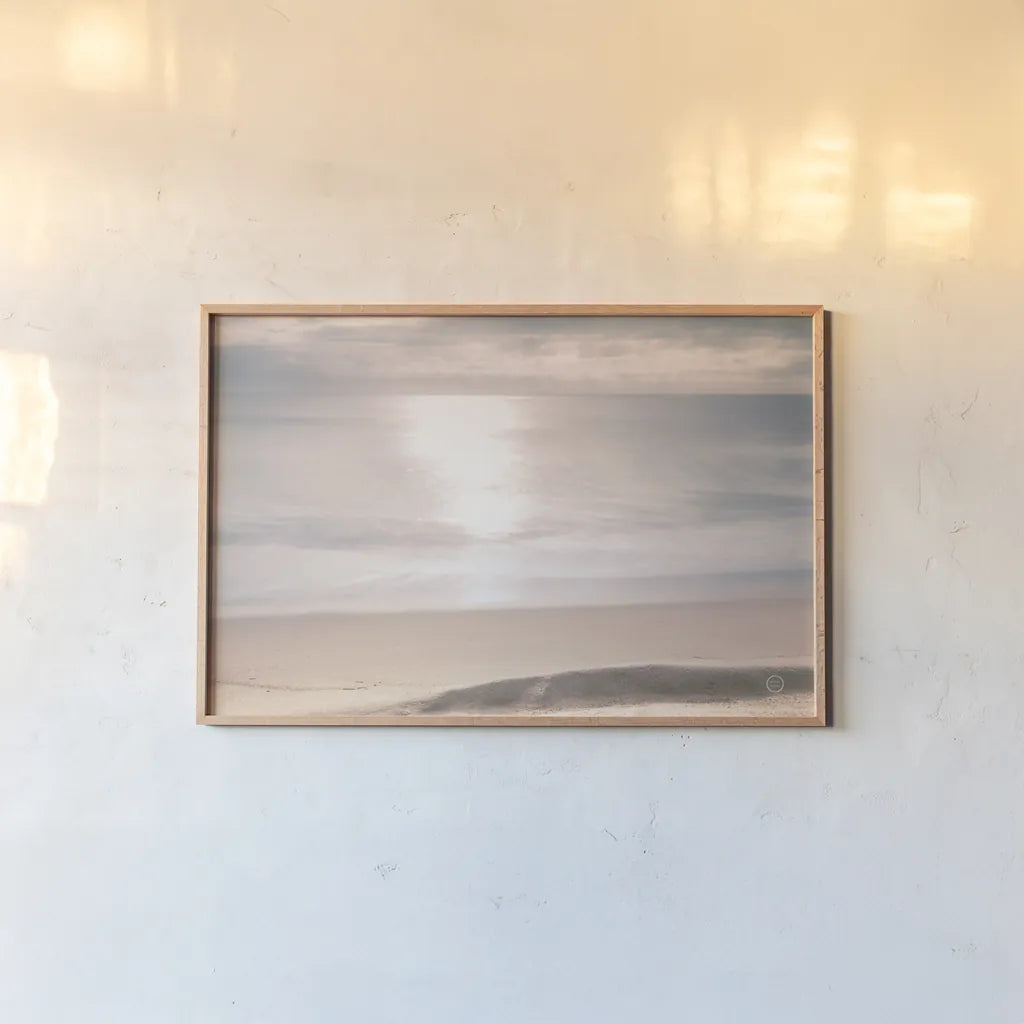 Smooth Waters by Nathan Larson. shown as a paper print in a natural frame. Available as a archival giclee rolled canvas, fine art paper, or poster print. SKU 71380i.