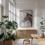 Son by Nathan Larson. shown as a print in a natural wood frame in a dining room. Available as a archival giclee rolled canvas, fine art paper, or poster print. SKU 98633h.