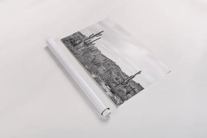 Sonoran Wonderland BW by Nathan Larson. shown as a rolled paper print. Available as archival giclee rolled canvas, fine art paper, or poster print. SKU 90440i.