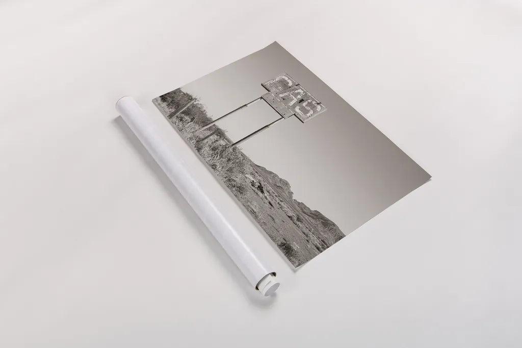 Southwest Gas Station by Nathan Larson. shown as a rolled paper print. Available as archival giclee rolled canvas, fine art paper, or poster print. SKU 83391i.