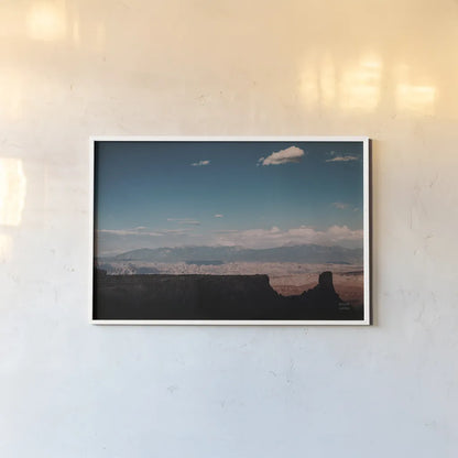 Southwest Layers by Nathan Larson. shown as a paper print in a white frame. Available as a archival giclee rolled canvas, fine art paper, or poster print. SKU 83979i.