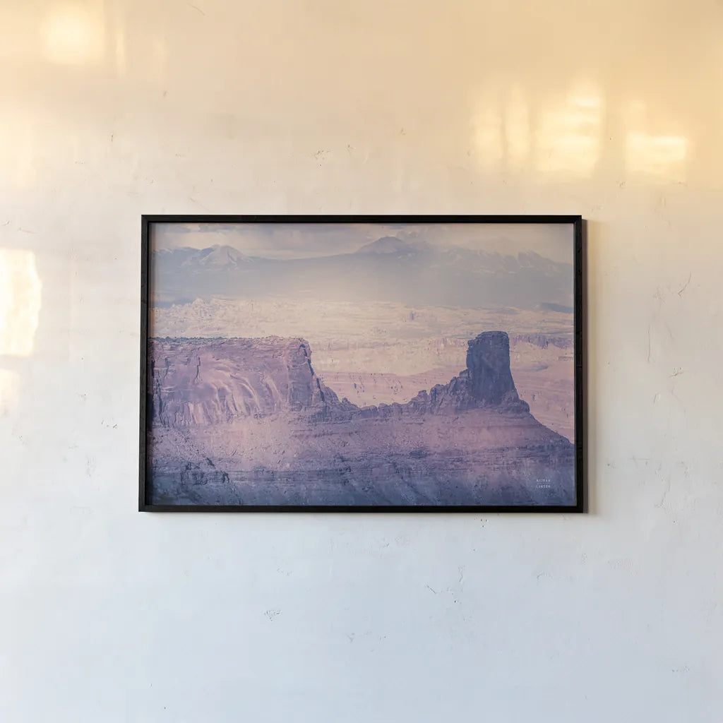 Southwest Sun by Nathan Larson. shown as a paper print in a black flame. Available as a archival giclee rolled canvas, fine art paper, or poster print. SKU 80632i.