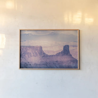 Southwest Sun by Nathan Larson. shown as a paper print in a natural frame. Available as a archival giclee rolled canvas, fine art paper, or poster print. SKU 80632i.