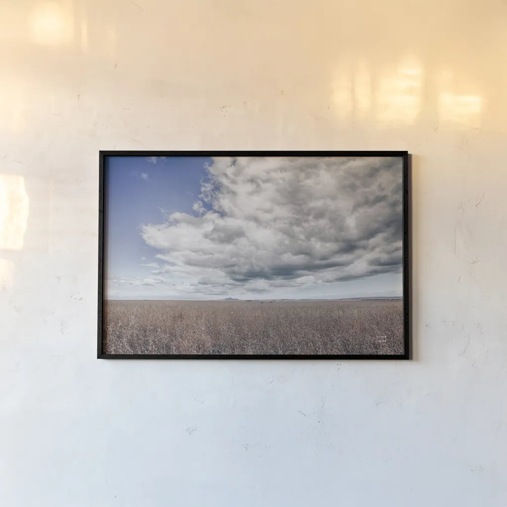 Soy Fields by Nathan Larson. shown as a paper print in a black flame. Available as a archival giclee rolled canvas, fine art paper, or poster print. SKU 86417i.