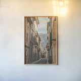 Spanish Islands by Nathan Larson. shown as a paper print in a natural frame. Available as a archival giclee rolled canvas, fine art paper, or poster print. SKU 88489h.