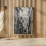 Spanish Islands BW by Nathan Larson. shown as over sized large wall art. Available as an archival giclee rolled canvas, fine art paper, or poster print. SKU 90382h.