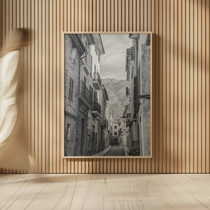 Spanish Islands BW by Nathan Larson. shown as over sized large wall art. Available as an archival giclee rolled canvas, fine art paper, or poster print. SKU 90382h.