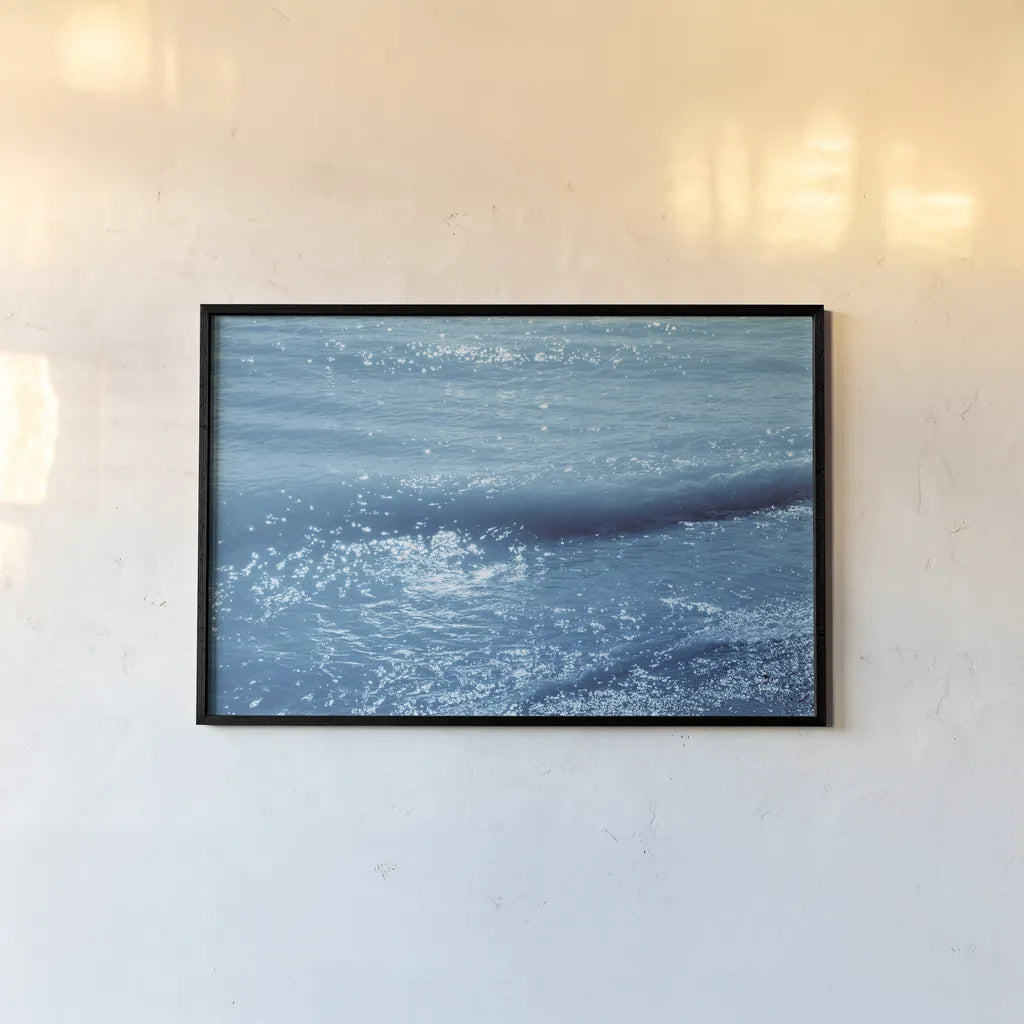Sparkling Waters I by Nathan Larson. shown as a paper print in a black flame. Available as a archival giclee rolled canvas, fine art paper, or poster print. SKU 79430i.